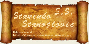 Stamenko Stanojlović vizit kartica